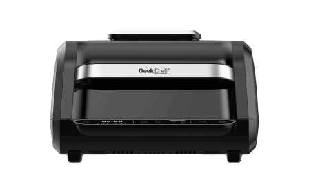 Geek Chef Airocook Smart 7-in-1 Indoor Electric Grill Air Fryer Family Large Capacity Grilled Pizza and Cyclone Grill Technology Countertop Grill