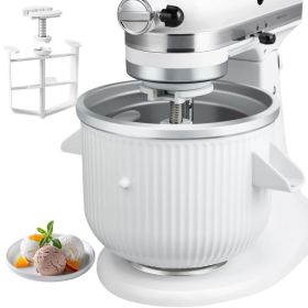 IAGREEA Ice Cream Attachment for Kitchenaid,  2-Quart Gourmet Ice Cream Maker For Mixers With 4.5-5QT Or Larger Capacity,  For Ice Cream,  Blends